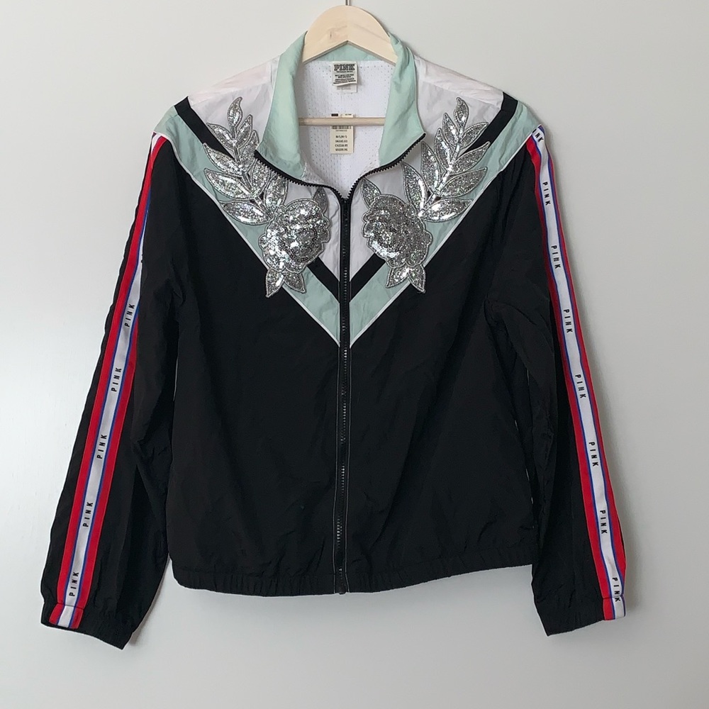 NWT Pink Victoria Secret black  Jacket Coat